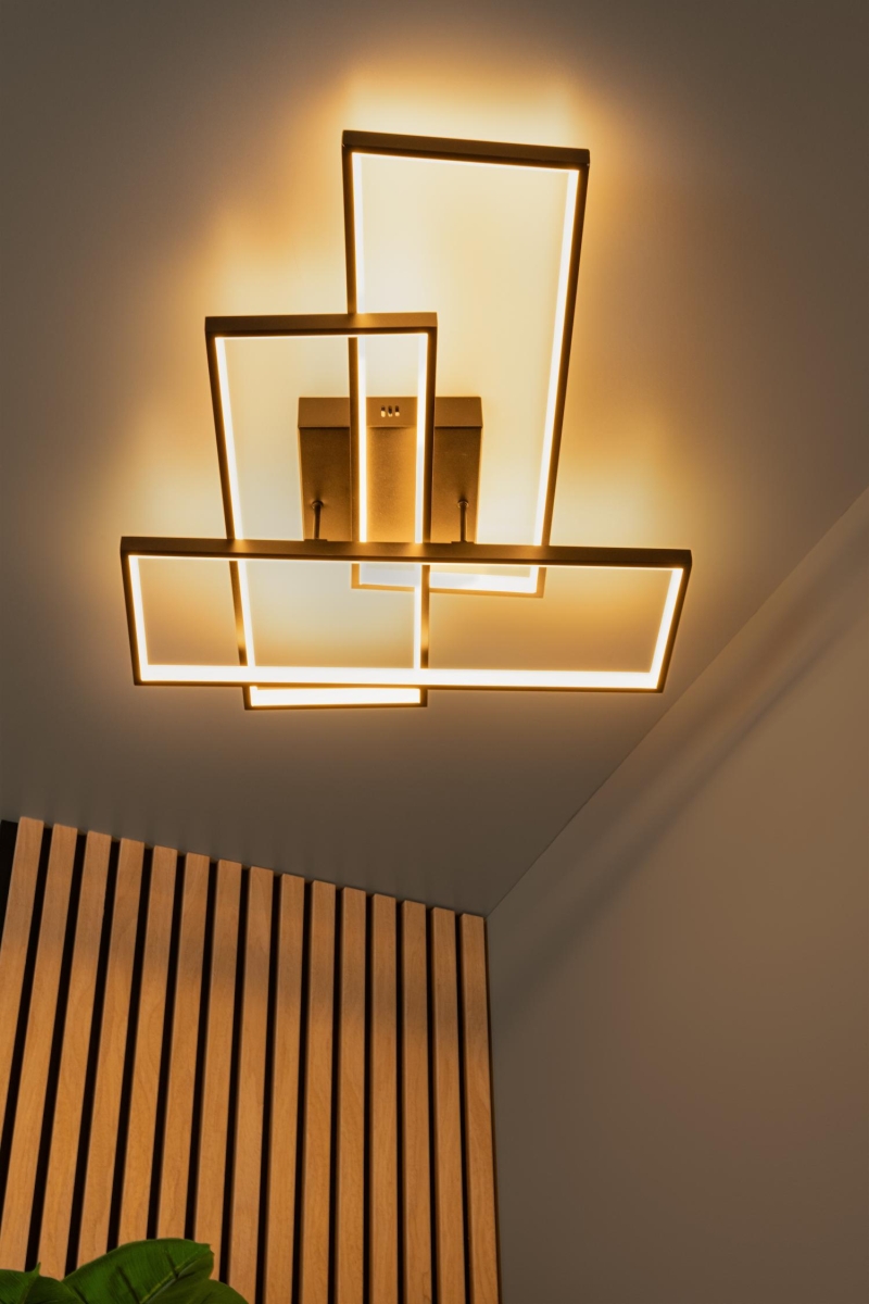 Lucide LOKERO - Flush ceiling light - LED Dim. - CCT - 1x60W 2700K/4000K - Black